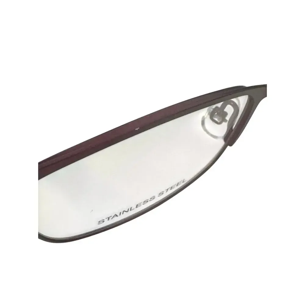 NEW Liz Claiborne 663 y2k rectangle full frame Eyeglasses in plum